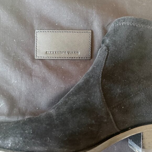 Alexander Wang _ Kori Suede _ Black Ankle Booties - Picture 14 of 15